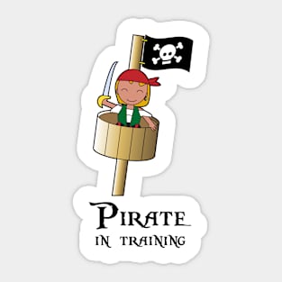 Pirate Girl in Training Sticker